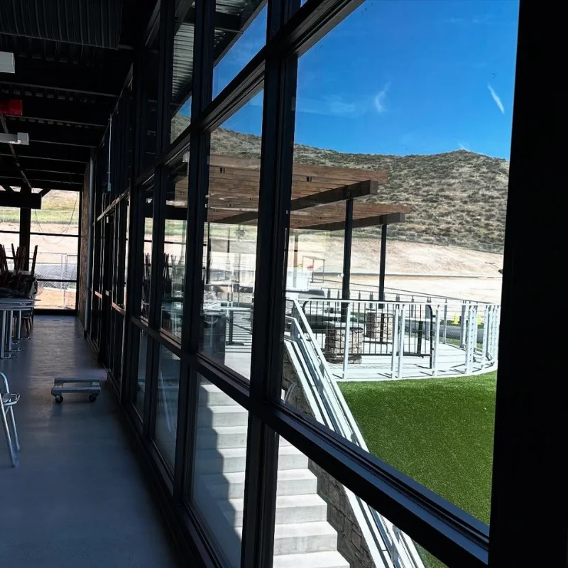 Clean commercial windows after professional window cleaning in Murrieta